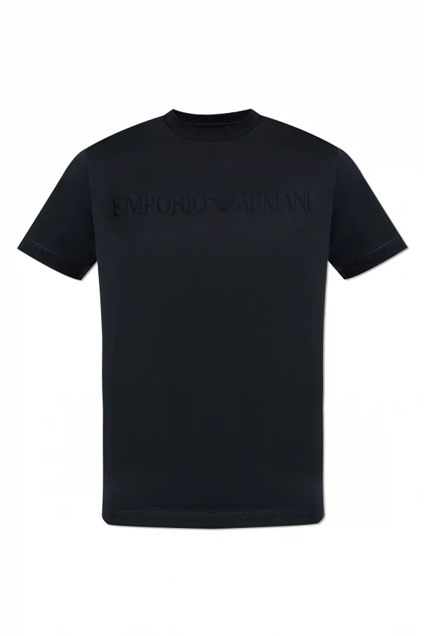 CZARNY T-shirt z logo