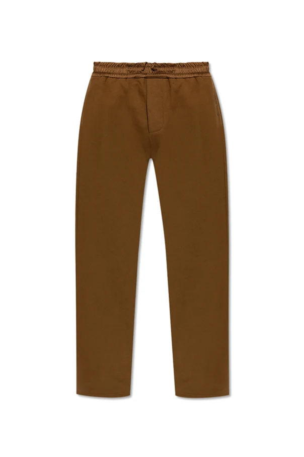 BRĄZOWY Spodnie dresowe