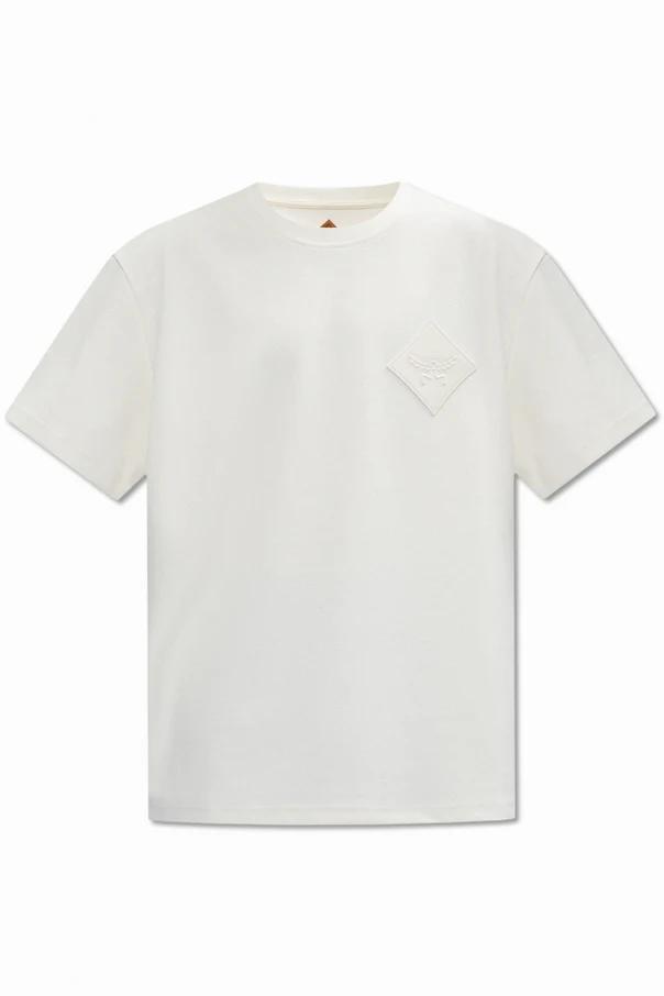 cream Patched T-shirt