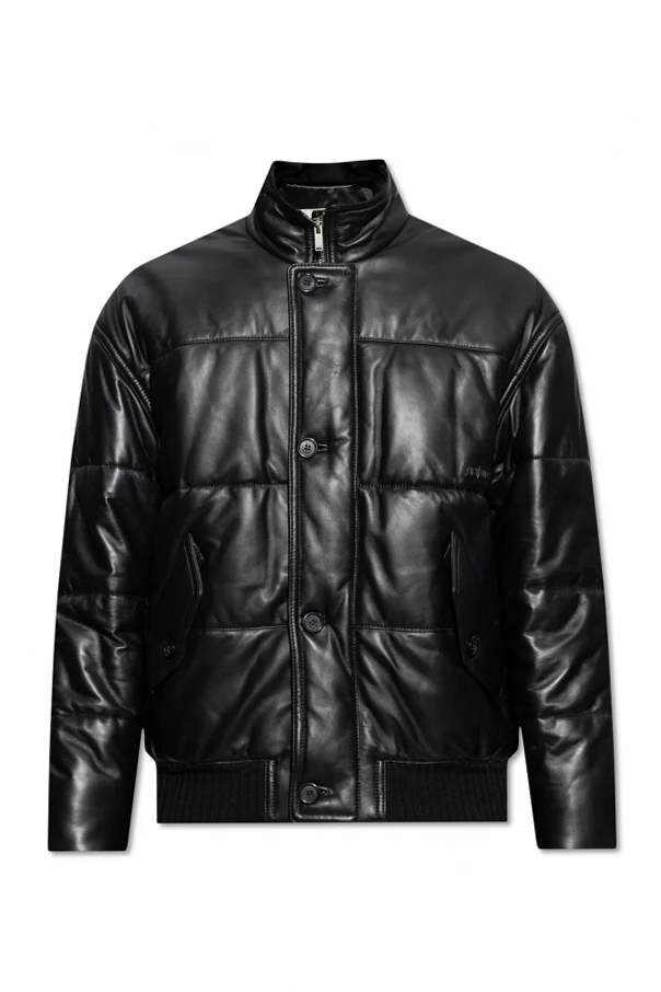 CZARNY Skórzana kurtka