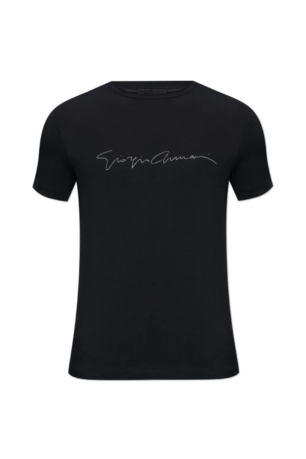 GRANATOWY T-shirt z logo