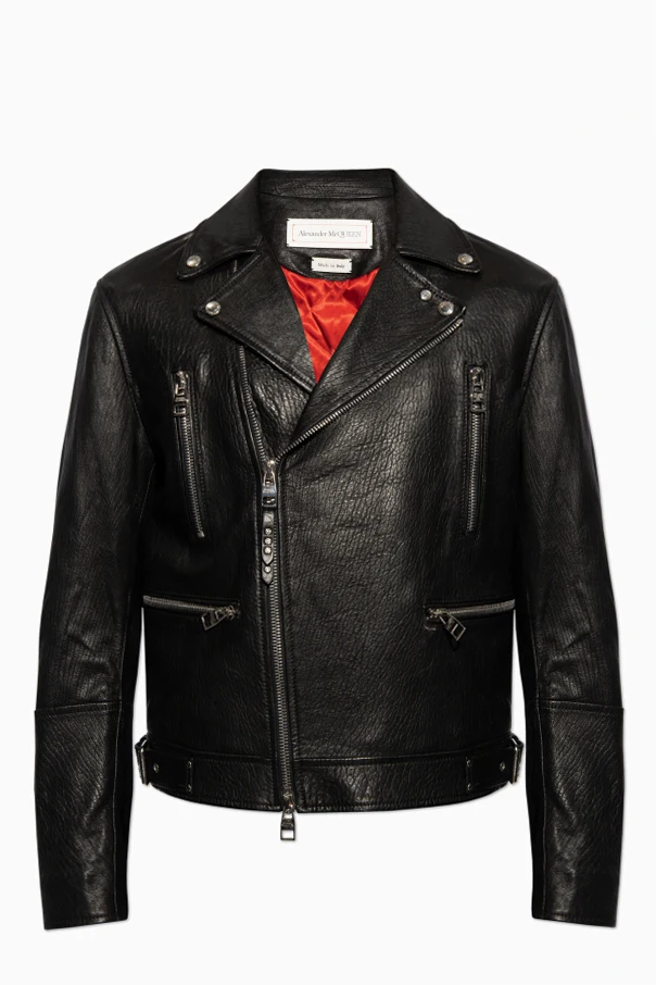 BLACK Leather biker jacket