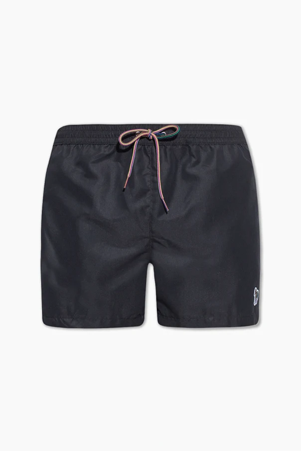 CZARNY Szorty kąpielowe z logo