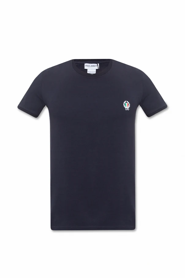 NAVY BLUE T-shirt with patch