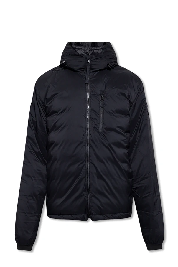 CZARNY Puchowa kurtka z kapturem