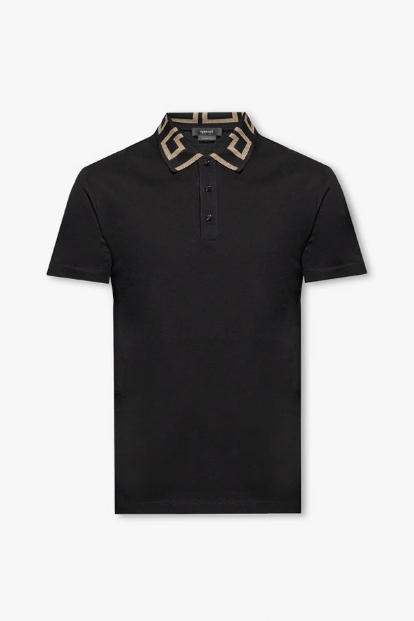 BLACK Polo shirt with logo