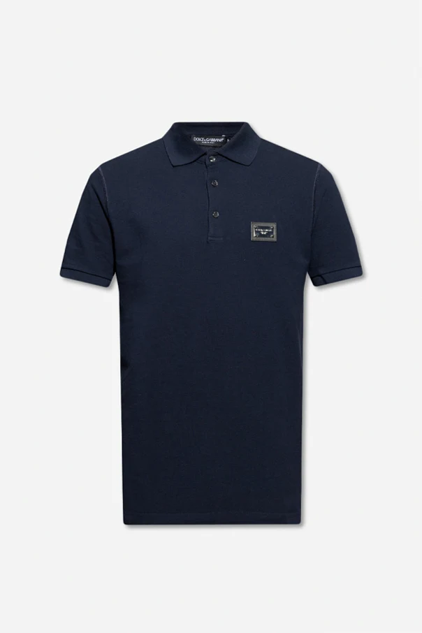 NAVY BLUE Polo shirt with logo