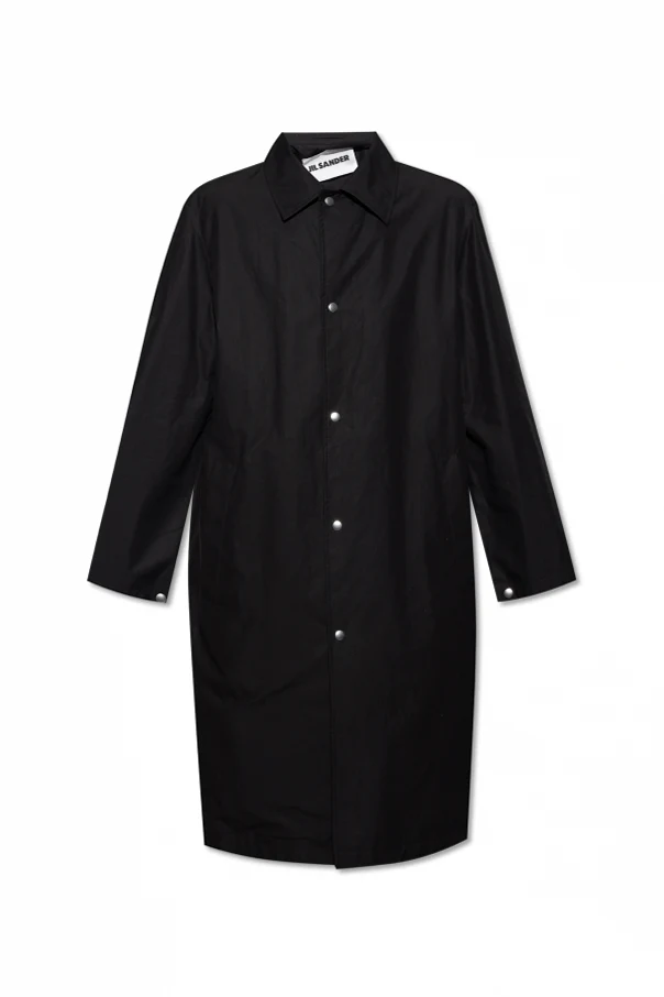 SCHWARZ Cotton coat with logo