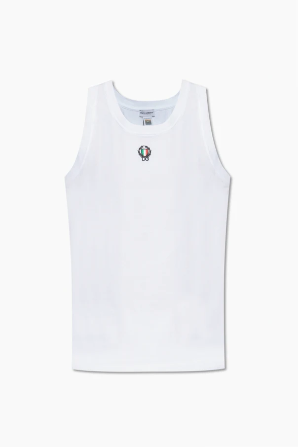 WHITE Sleeveless t-shirt