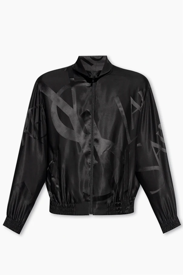 SCHWARZ Silk jacket with logo