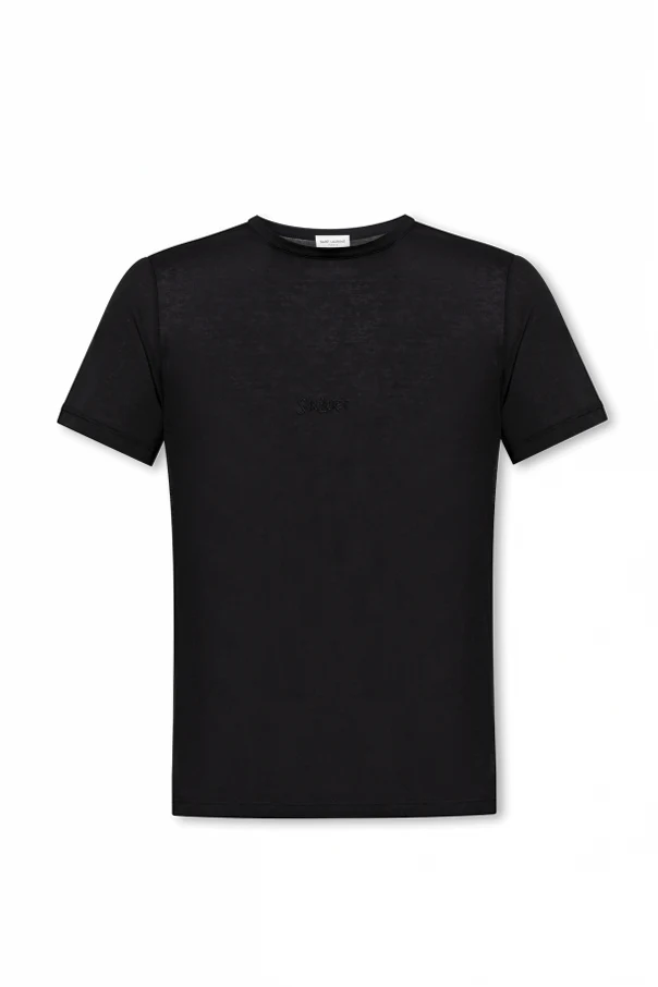 CZARNY Bawełniany t-shirt