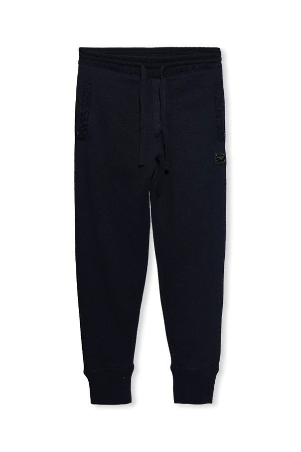 NAVY BLUE Wool trousers