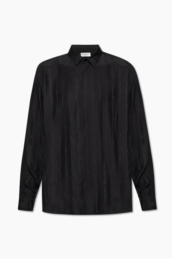 SCHWARZ Monogrammed silk shirt