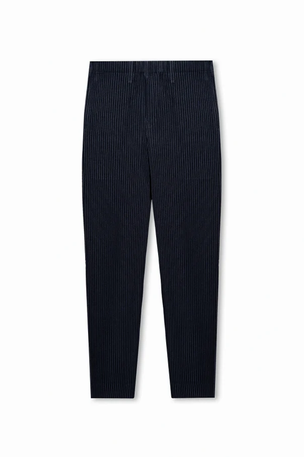 NAVY BLUE Pleated trousers