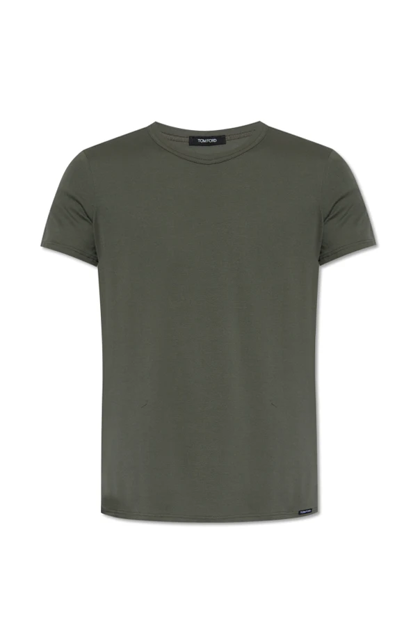 ZIELONY T-shirt z logo