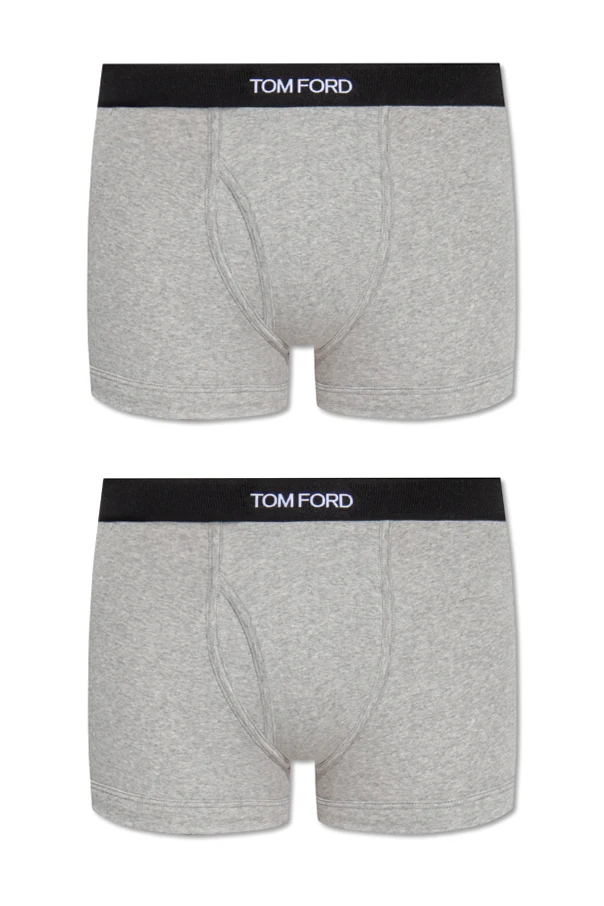 SZARY Dwupak bokserek z logo