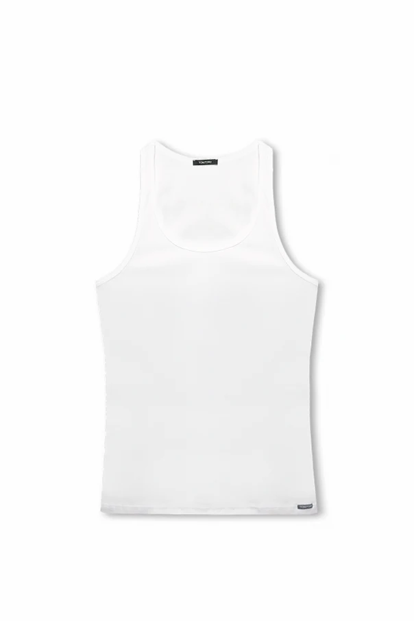 BIAŁY  T-shirt bez rękawów