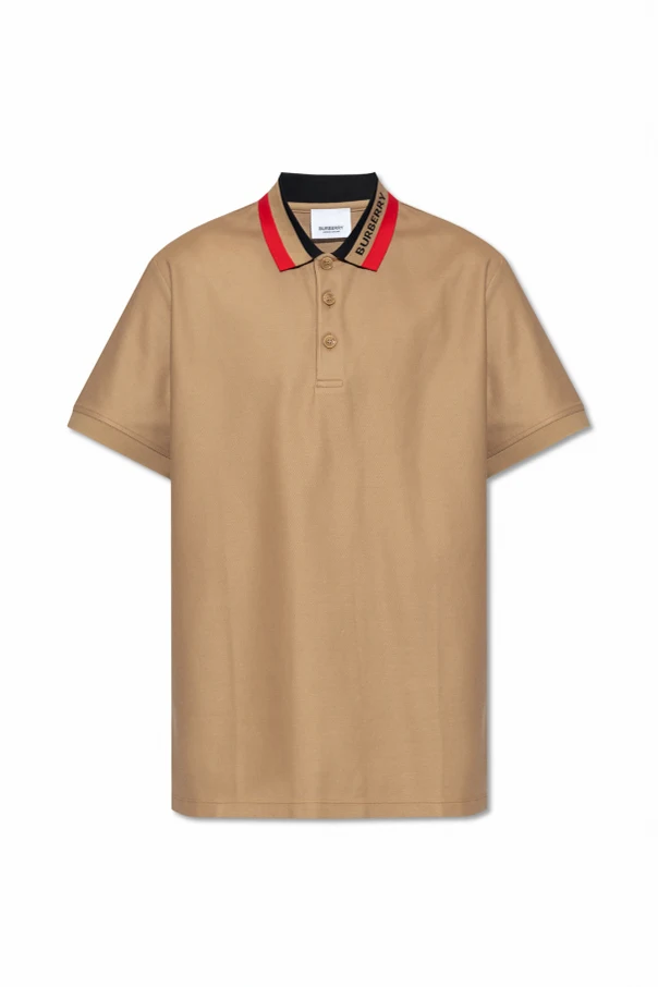 beżowy Polo z logo