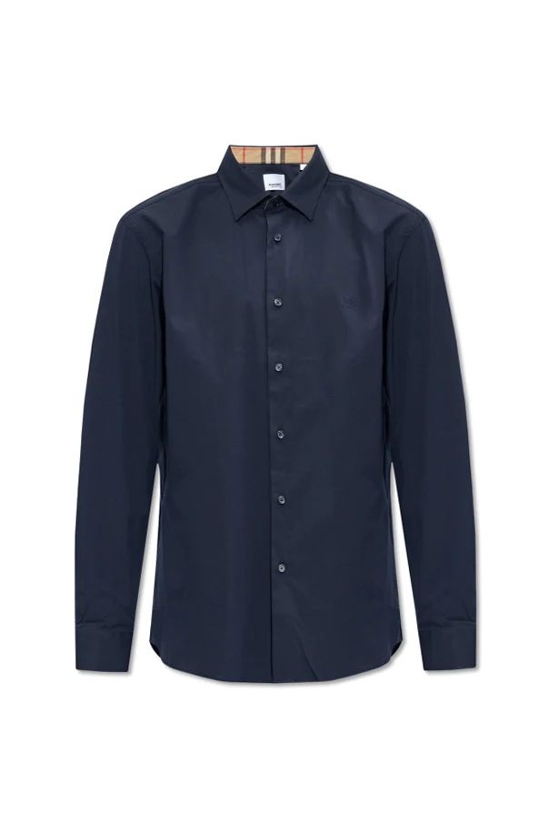 MARINEBLAU Logo-embroidered shirt