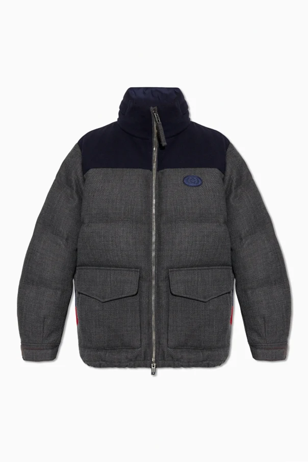 SZARY Kurtka puchowa z logo