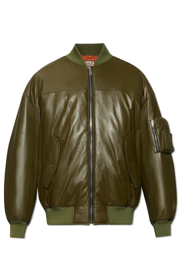 GRÜN Leather bomber jacket