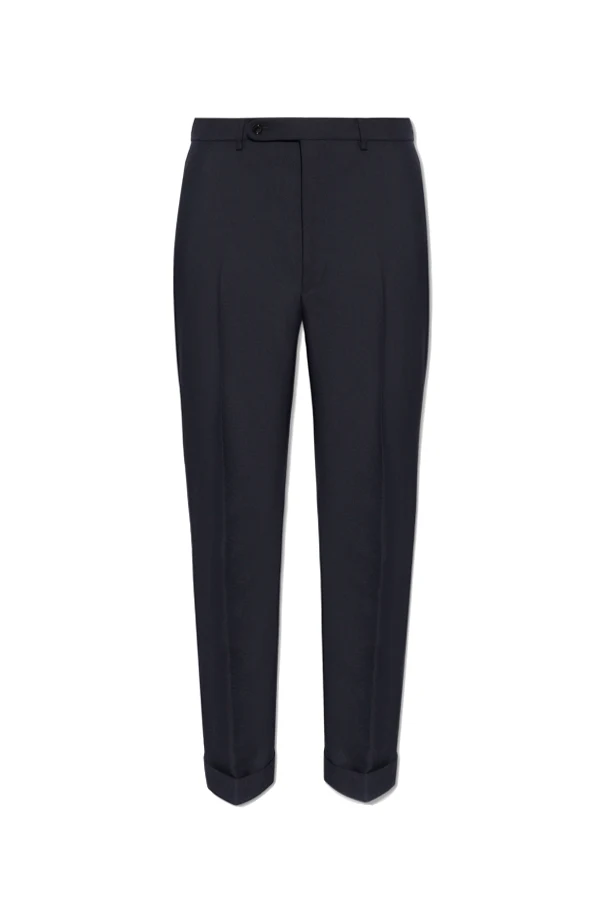 MARINEBLAU Pleat-front trousers