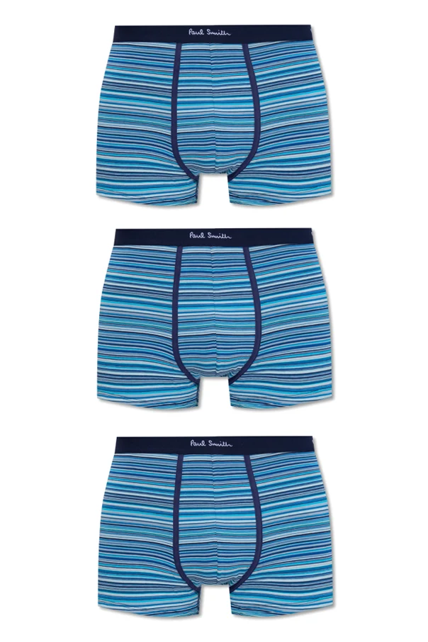 NIEBIESKI Trójpak bokserek z logo