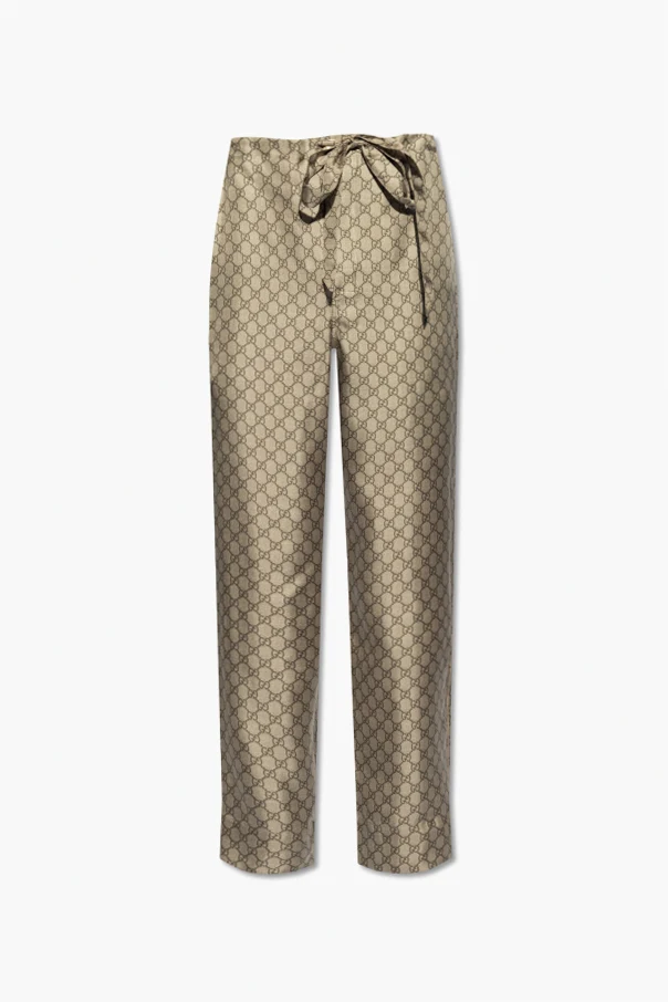 BEIGE Trousers with monogram