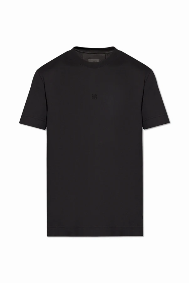 CZARNY T-shirt z monogramem
