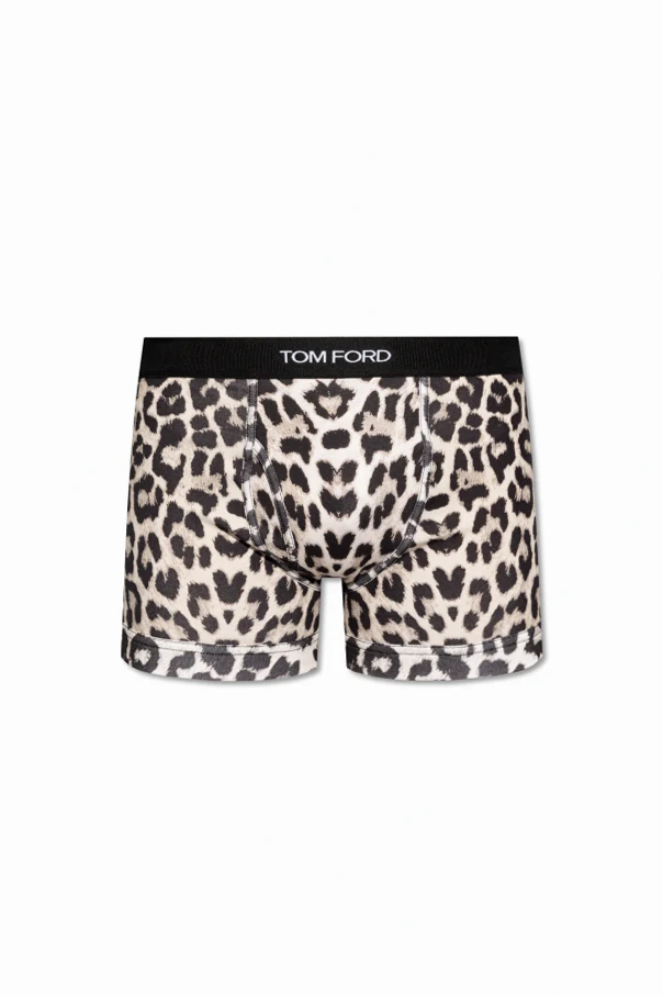 cream Boxers with animal pattern