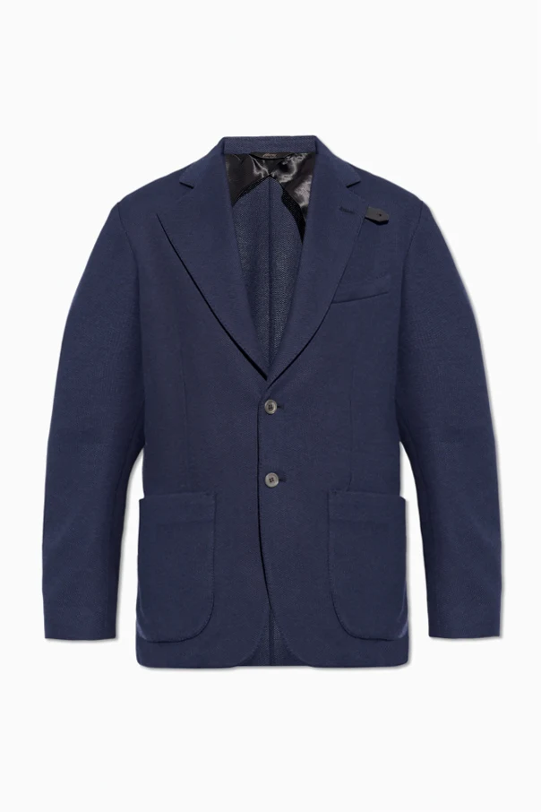 NAVY BLUE Blazer with notch lapels