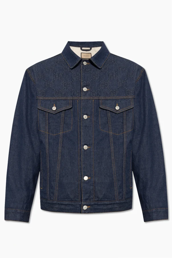 GRANATOWY Jeansowa kurtka