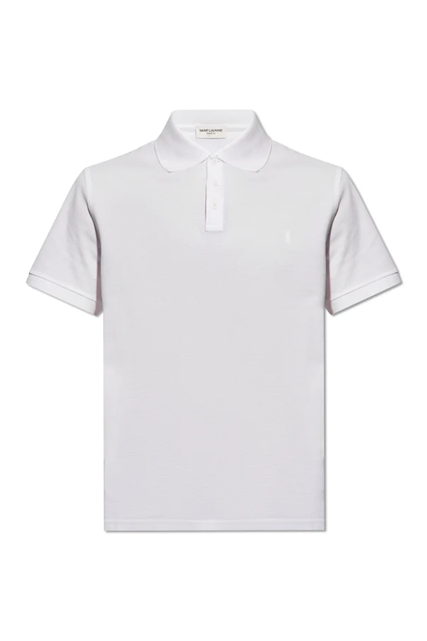 BIAŁY  Bawełniane polo z logo