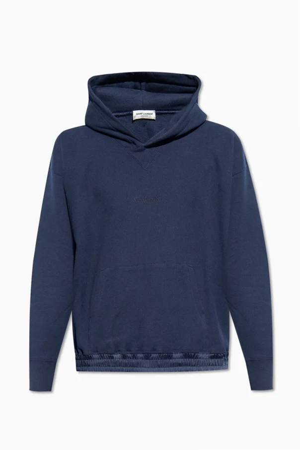 GRANATOWY Bluza z kapturem