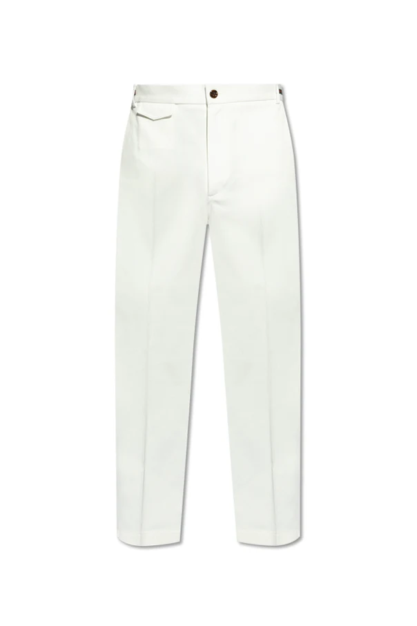 WEISS Baumwollhose mit Falte