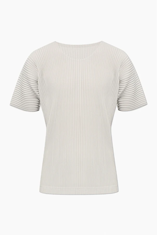 GRAU Plissiertes T-shirt