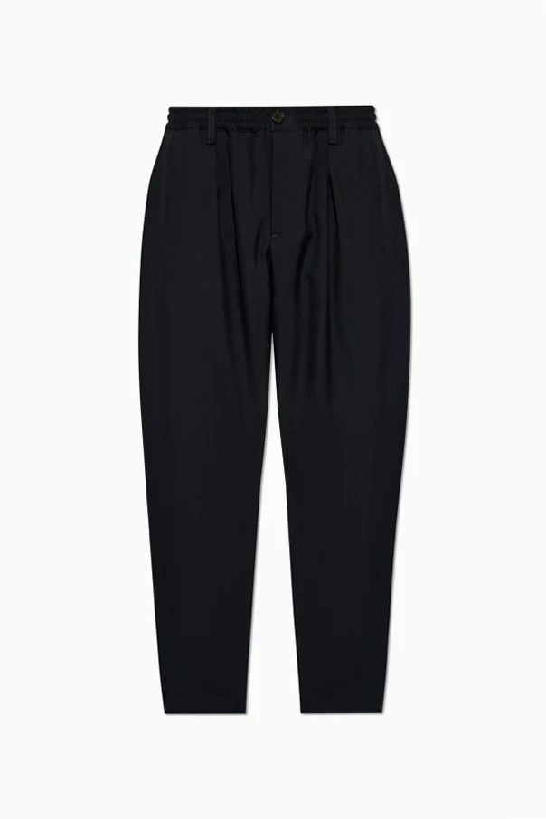NAVY BLUE Wool trousers