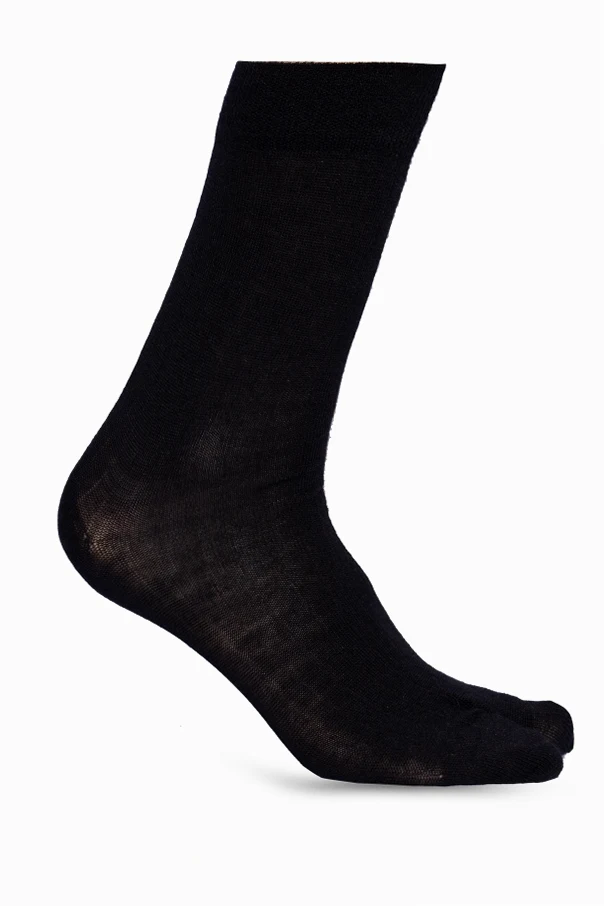 SCHWARZ Tabi Schnitt Socken