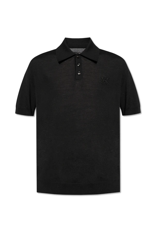 CZARNY Moherowe polo
