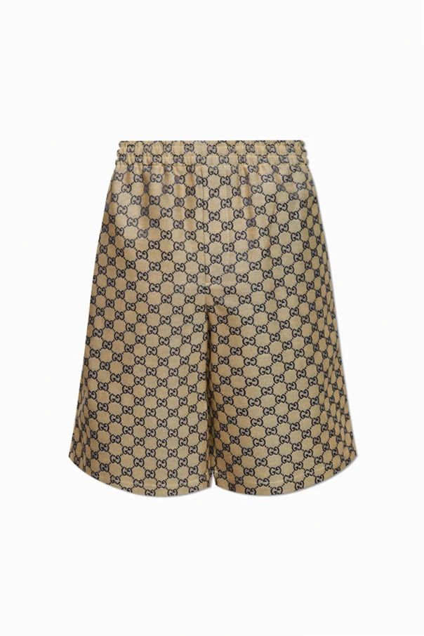 BEIGE Shorts mit `GG` Muster