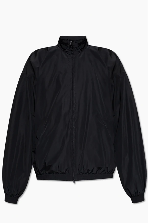 SCHWARZ Jacke mit aufgedrucktem Logo