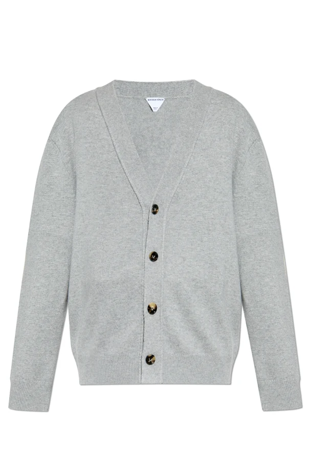 SZARY Kardigan zapinany na guziki