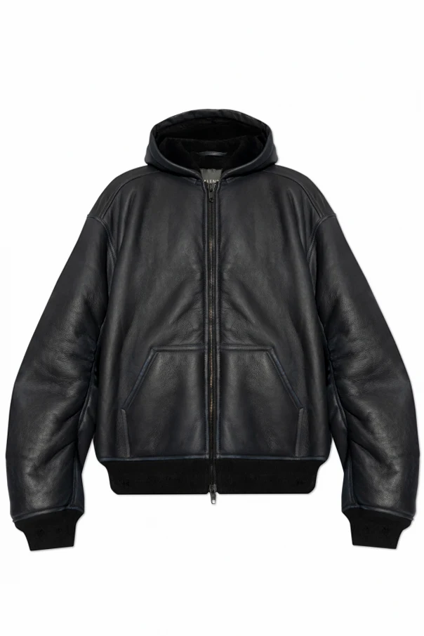 CZARNY Kurtka skórzana