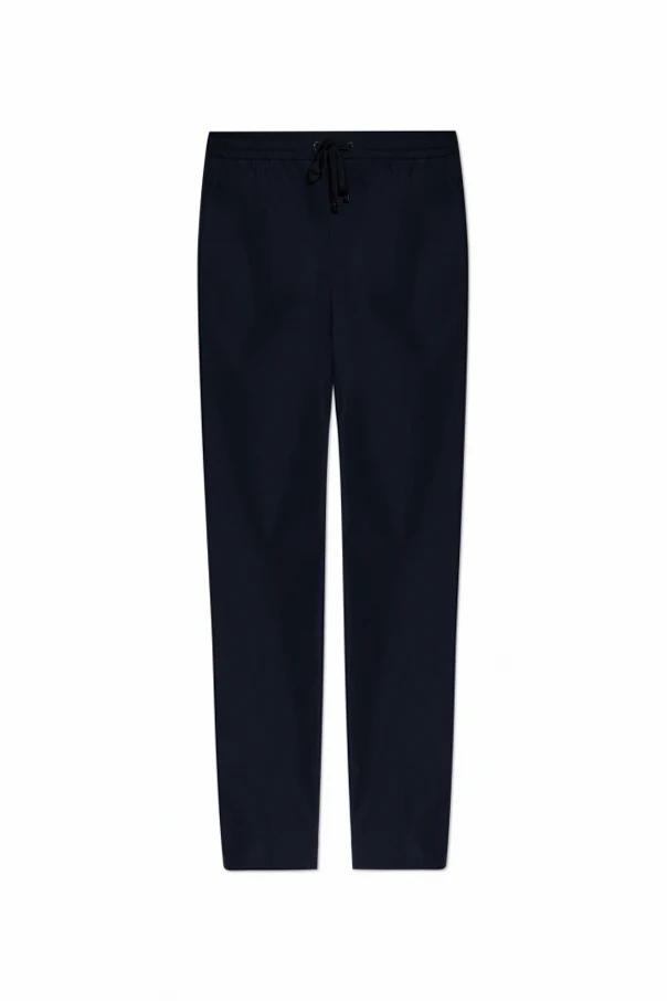 MARINEBLAU Weit geschnittene Nylonhose