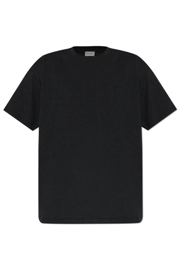 CZARNY T-shirt z okrągłym dekoltem