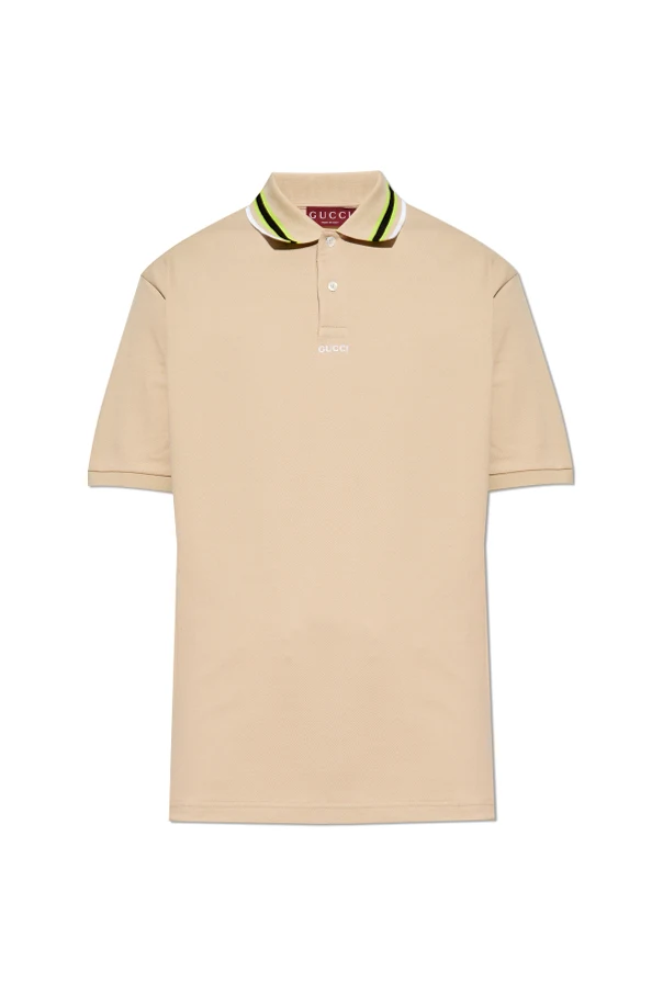 BEIGE Polo mit Logo