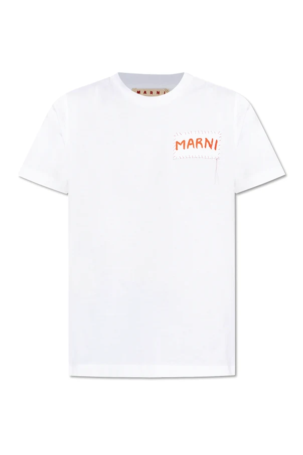 WEISS T-Shirt mit Logo