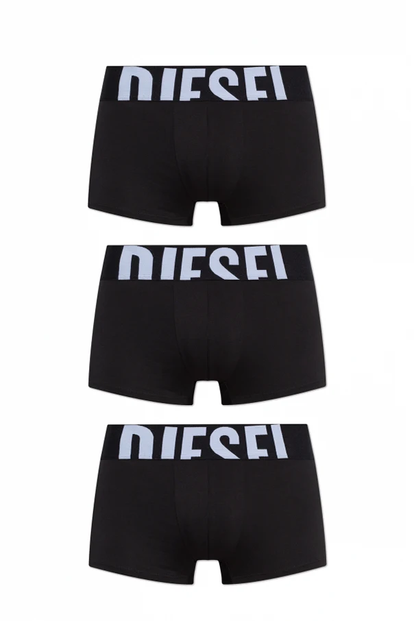BLACK Three-pack of boxer briefs with logo