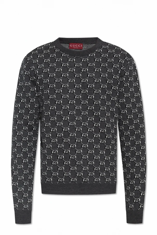 GRAU Pullover mit GG-Muster