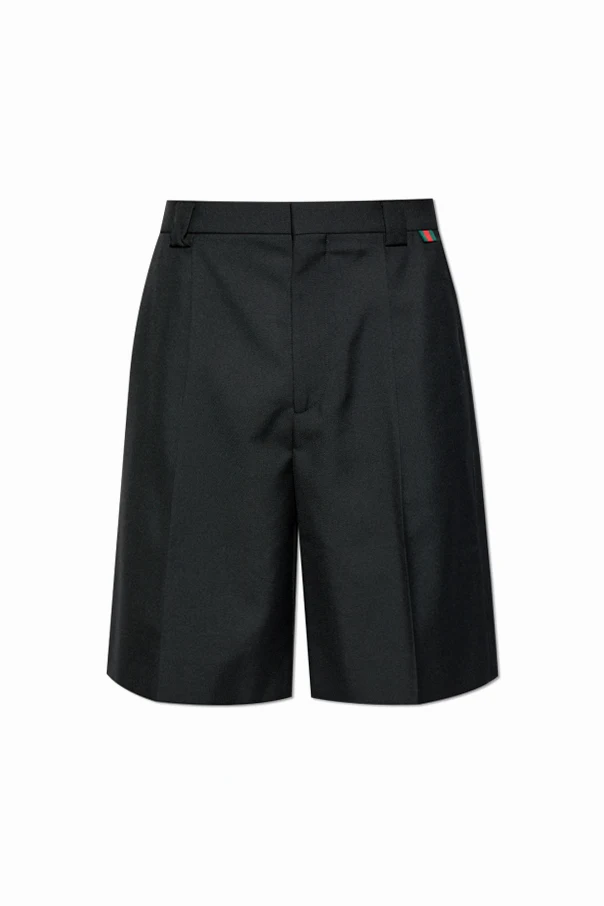 SCHWARZ Shorts mit Bügelfalte